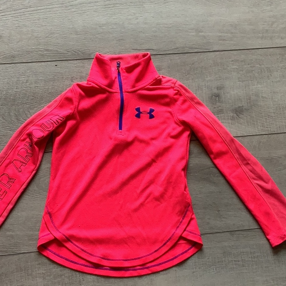 Girls under armour pink pullover